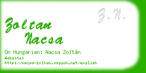 zoltan nacsa business card